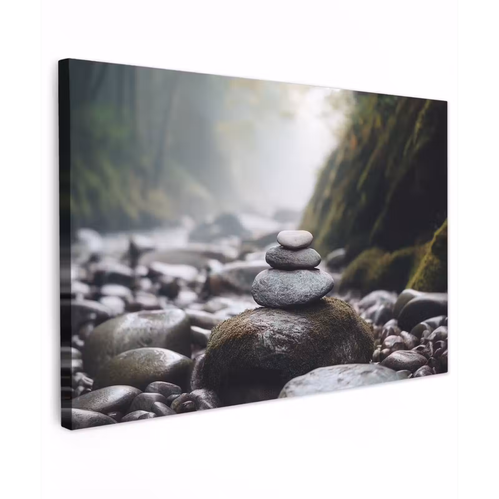Canvas schilderij - Stenen - Stapel - Natuur — 1