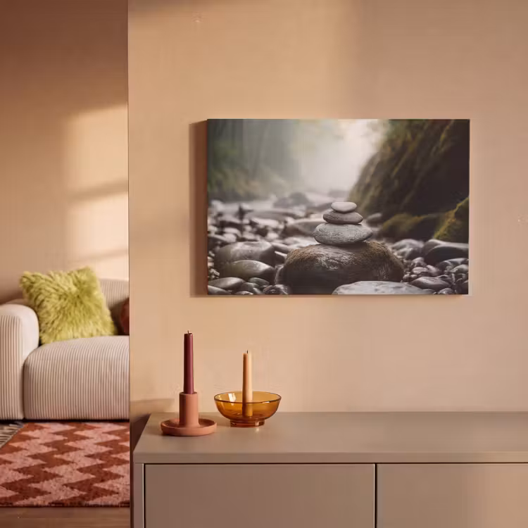 Canvas schilderij - Stenen - Stapel - Natuur — 2