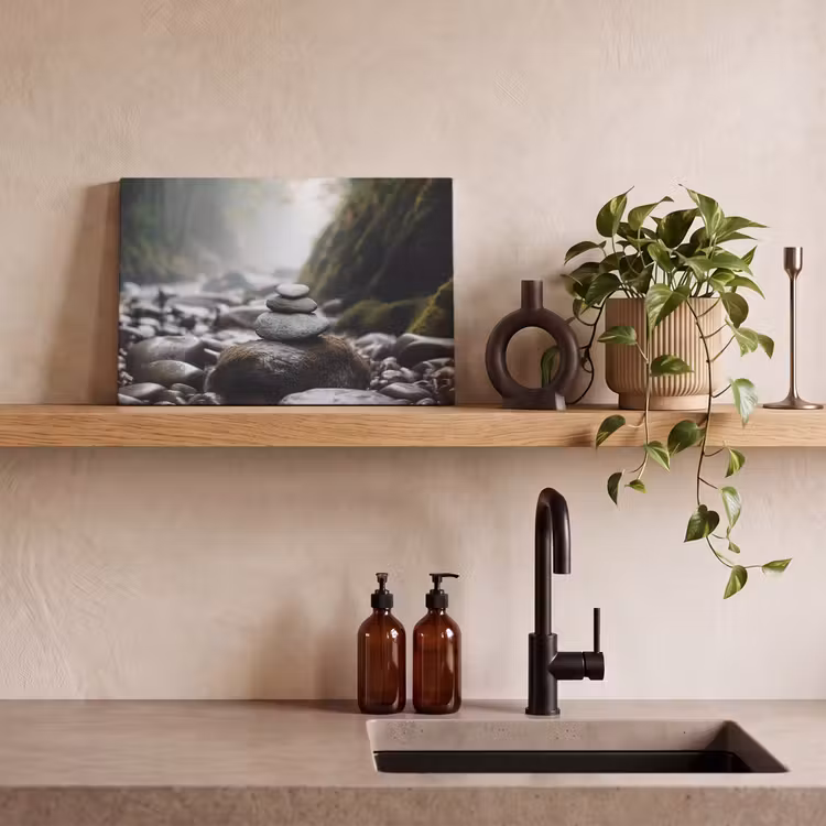 Canvas schilderij - Stenen - Stapel - Natuur — 4