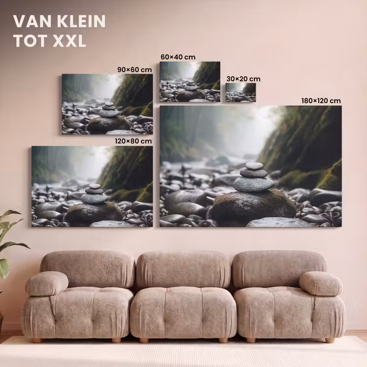 Canvas schilderij - Stenen - Stapel - Natuur — 8