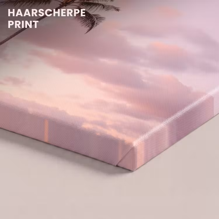Canvas schilderij - Palmbomen - Paars - Wolken - Lucht — 5