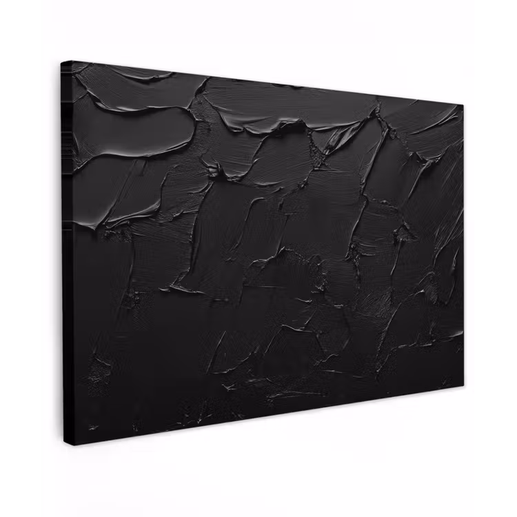 Canvas schilderij - Zwart - Verf — 1