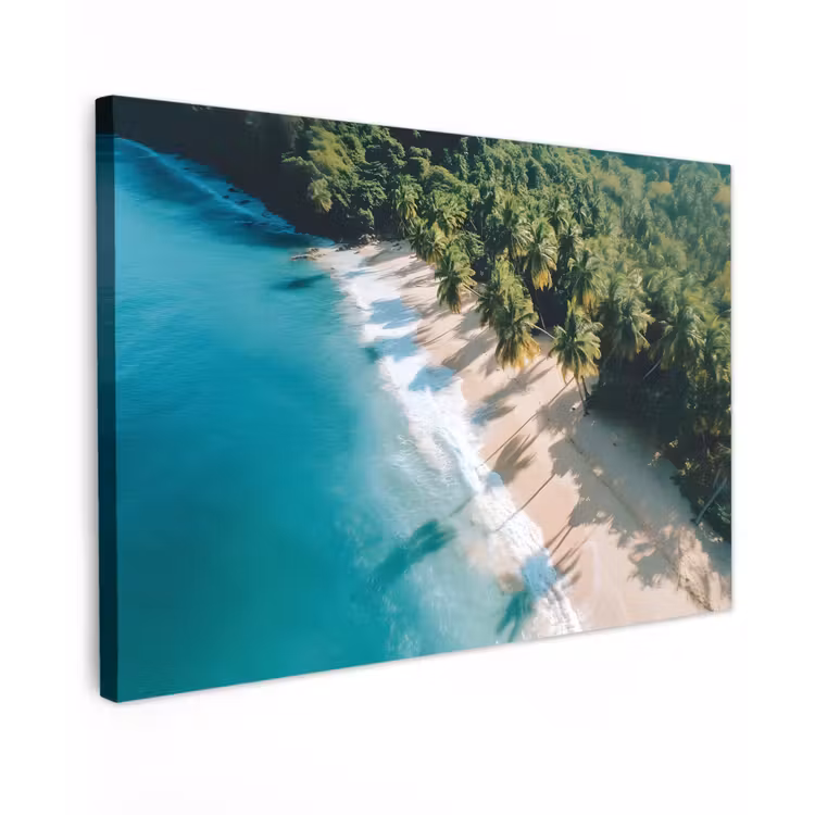 Canvas schilderij - Tropisch - Strand - Water - Palmbomen — 1
