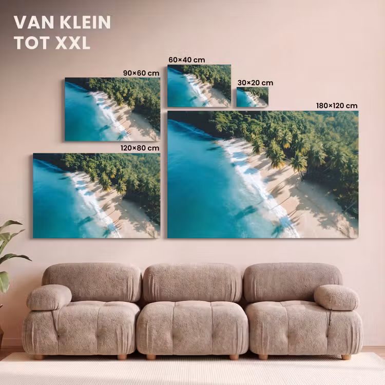 Canvas schilderij - Tropisch - Strand - Water - Palmbomen — 8