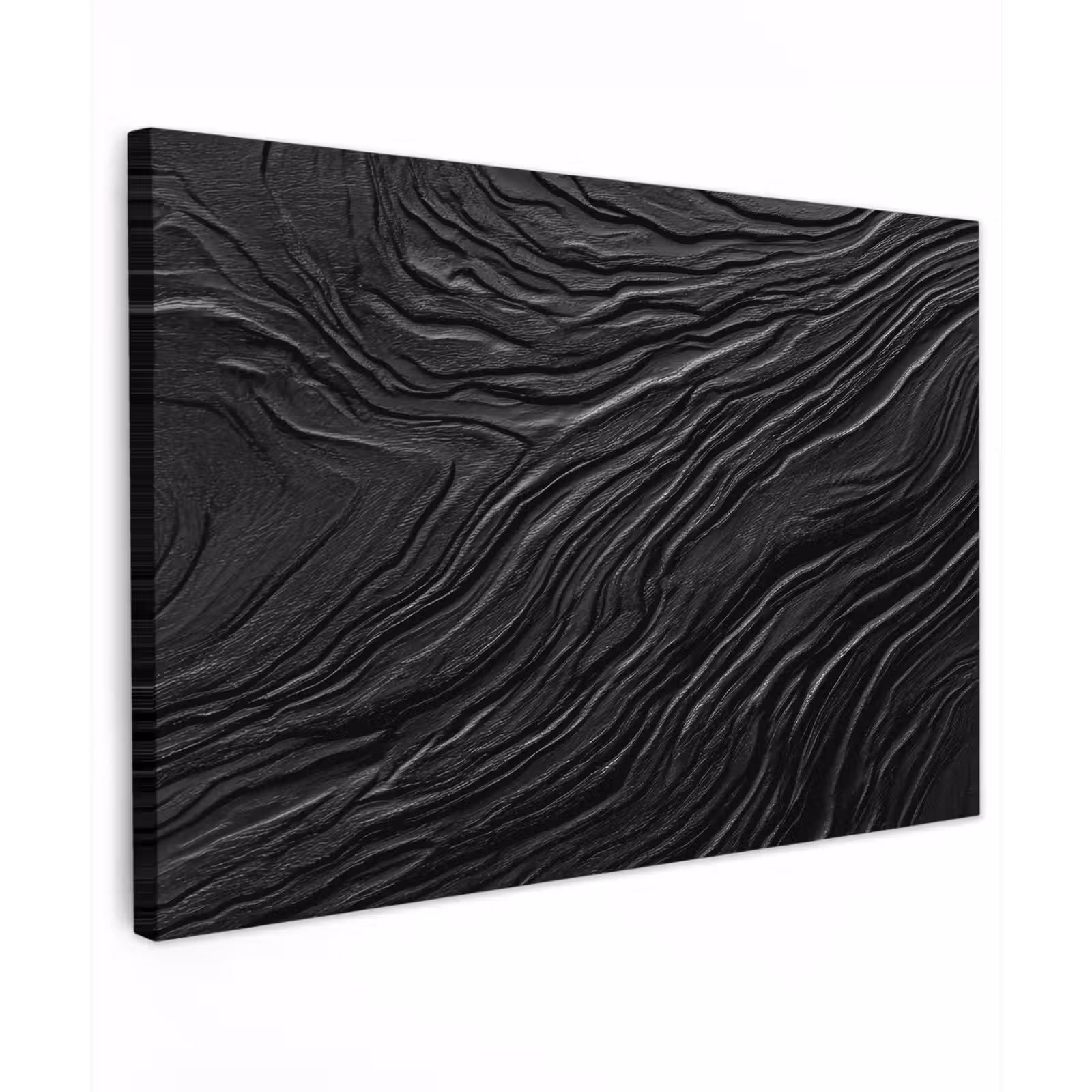 Canvas schilderij - Zwart - Abstract - Hout — 1