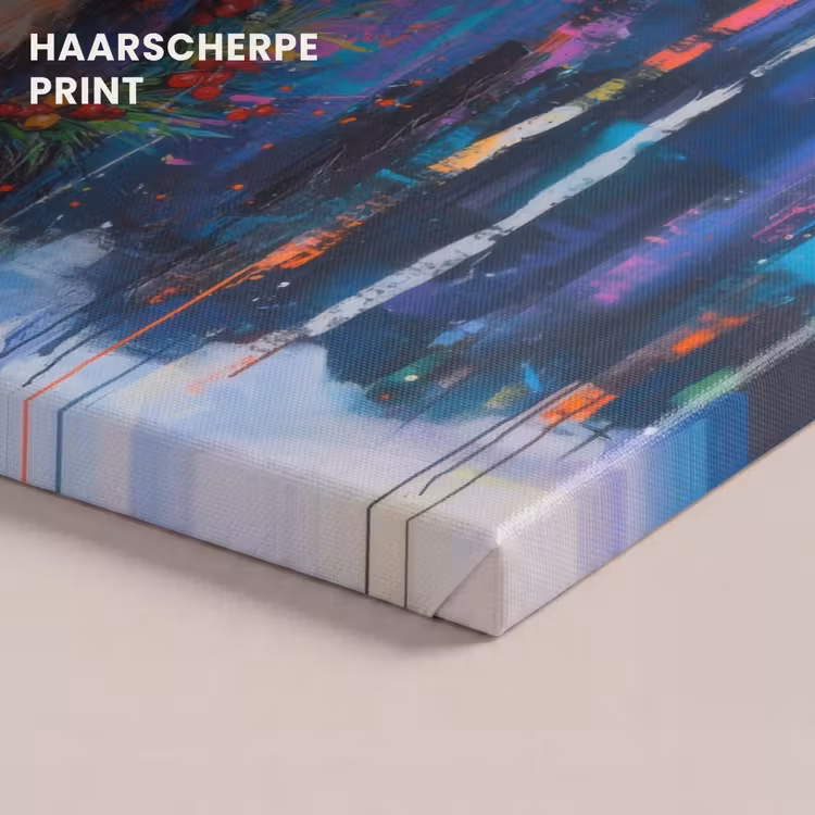 Canvas schilderij - Rendier - Krans - Sprookjesachtig - Blauw — 5