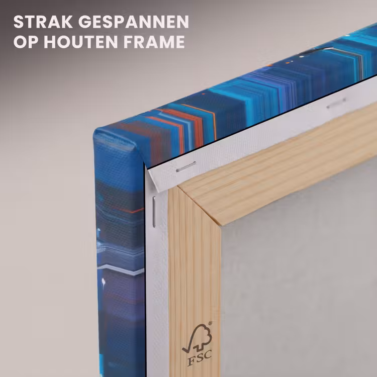 Canvas schilderij - Rendier - Krans - Sprookjesachtig - Blauw — 7