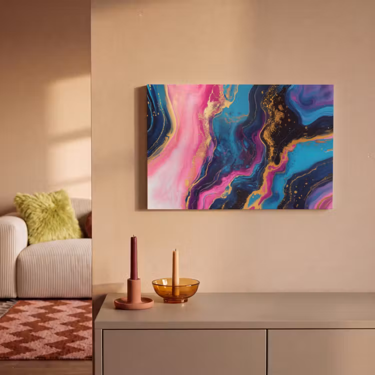 Canvas schilderij - Marmer - Modern - Goud — 2