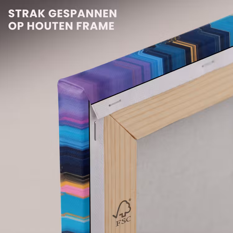Canvas schilderij - Marmer - Modern - Goud — 7