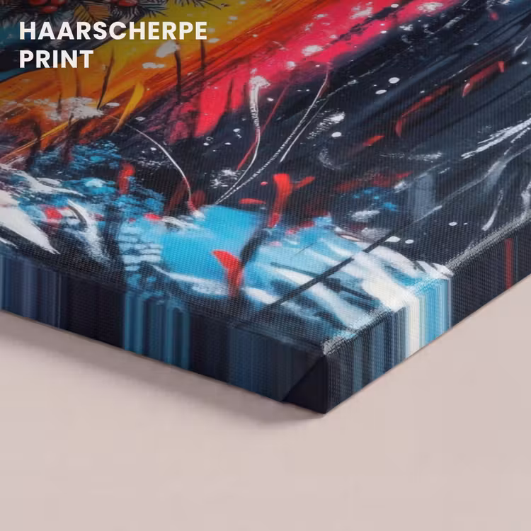 Canvas schilderij - Rendier - Gewei - Krans - Kleurrijk — 5