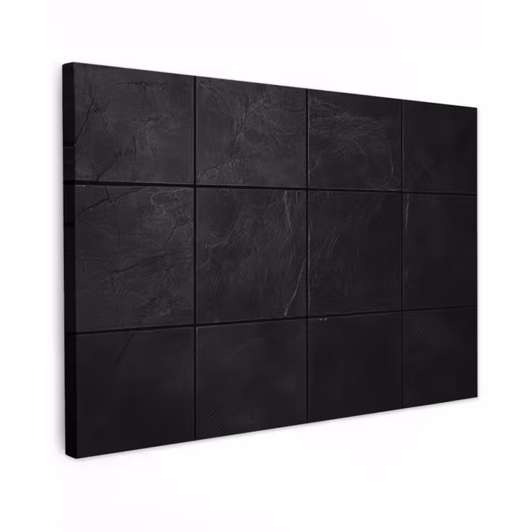 Canvas schilderij - Zwart - Tegels — 1