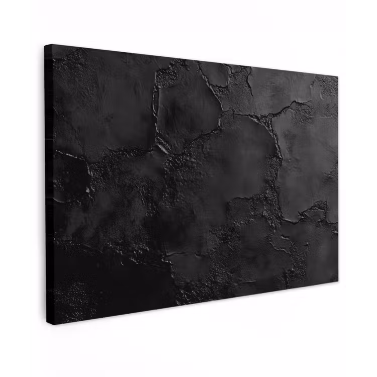 Canvas schilderij - Zwart - Verf — 1