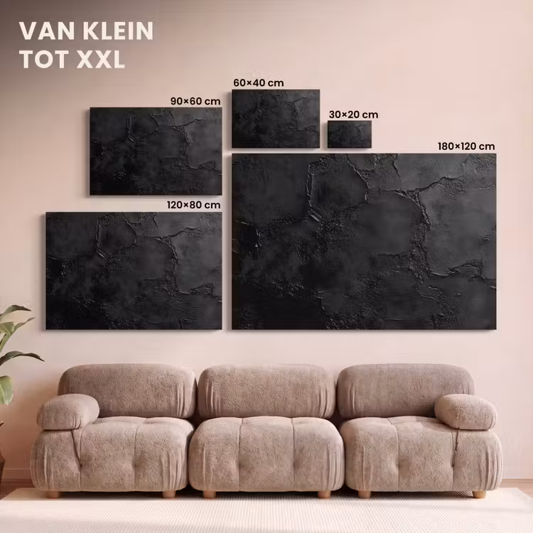 Canvas schilderij - Zwart - Verf — 8