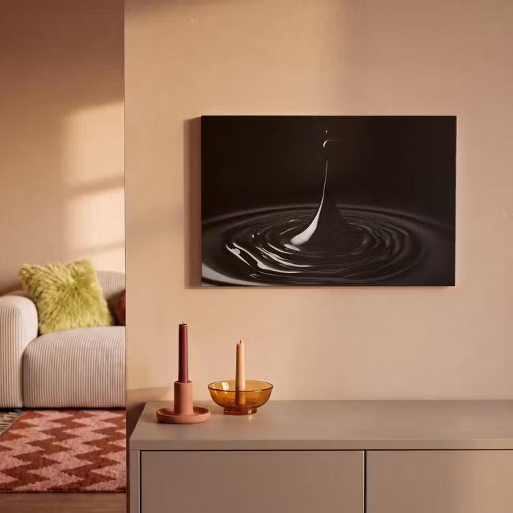 Canvas schilderij - Zwart - Water - Druppel — 2