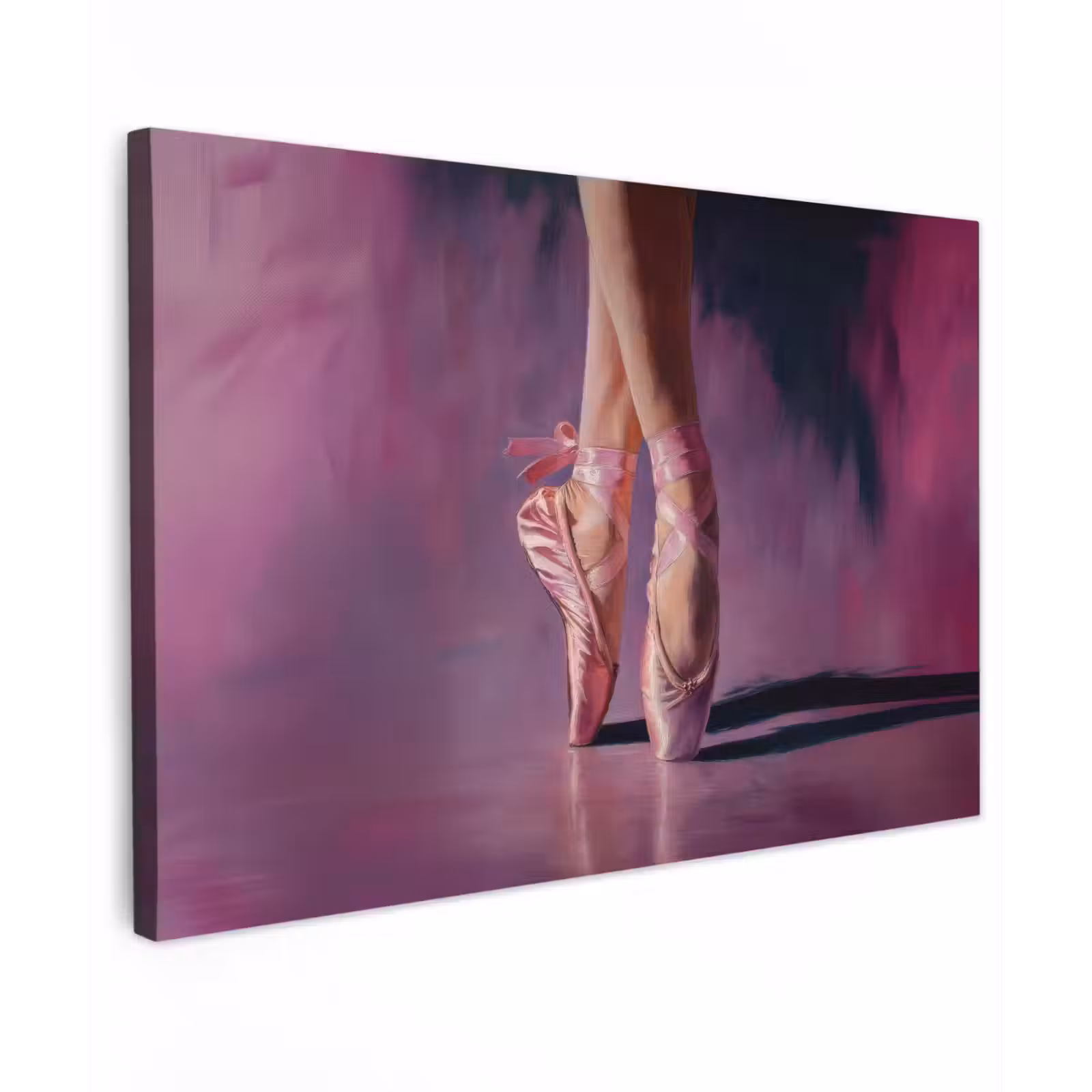 Canvas schilderij - Spitzen - Paars - Contrast — 1