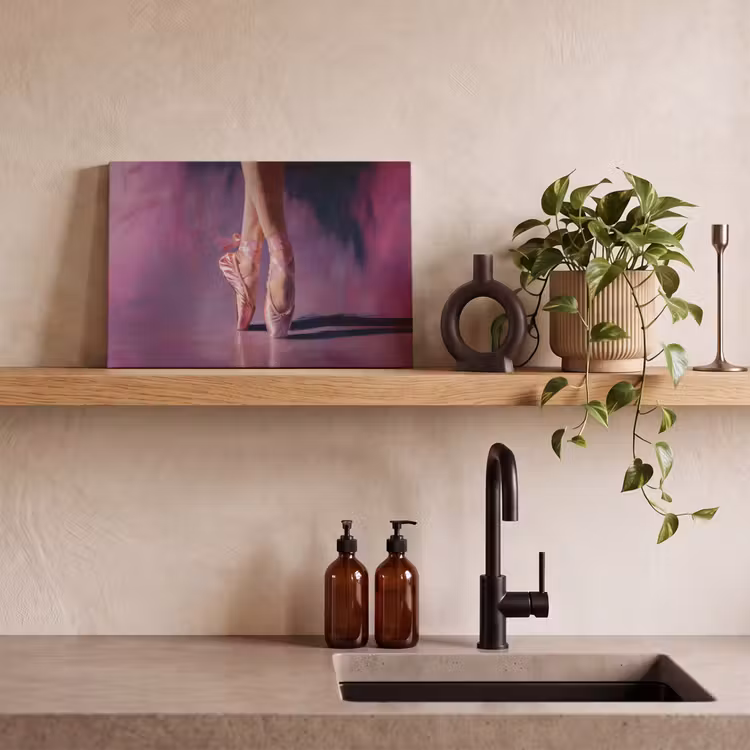 Canvas schilderij - Spitzen - Paars - Contrast — 4