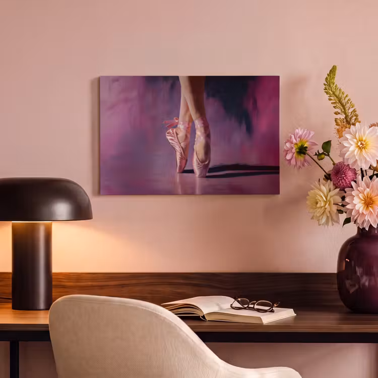 Canvas schilderij - Spitzen - Paars - Contrast — 6
