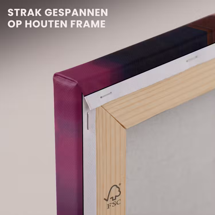 Canvas schilderij - Spitzen - Paars - Contrast — 7