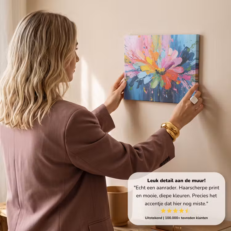 Canvas schilderij - Kleuruitbarsting - Expressieve sfeer - Bloem — 3
