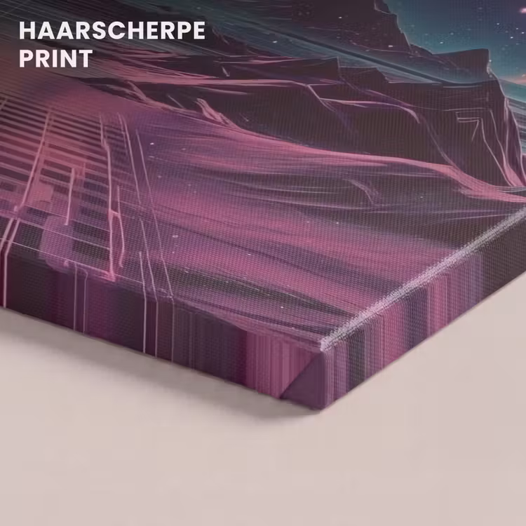 Canvas schilderij - Landschap - Planeten - Horizon - Paars — 5
