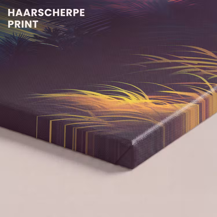 Canvas schilderij - Zon - Geel - Palmbomen - Tropisch — 5