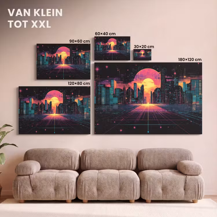 Canvas schilderij - Stad - Gebouwen - Zon - Geel — 8