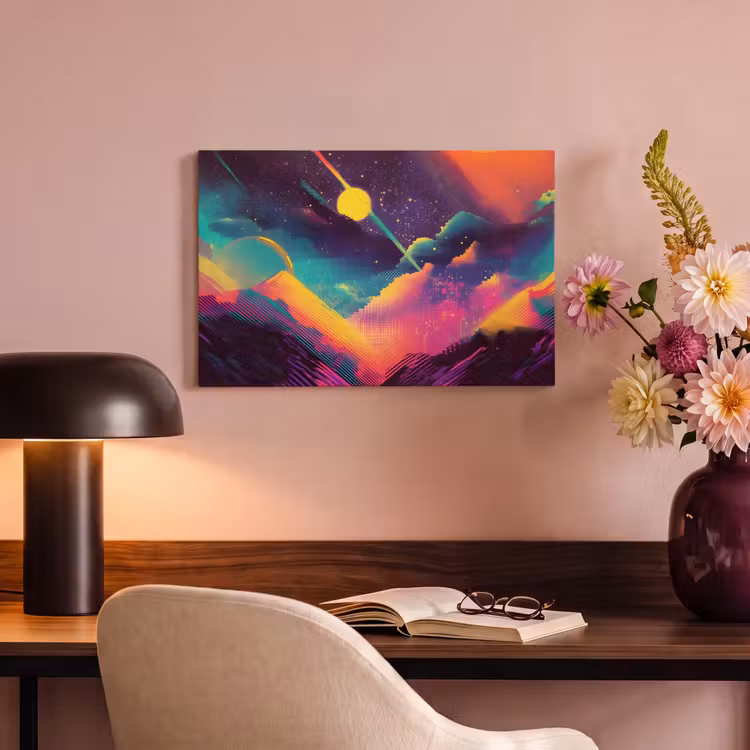 Canvas schilderij - Sterren - Bergen - Kleurrijk — 6