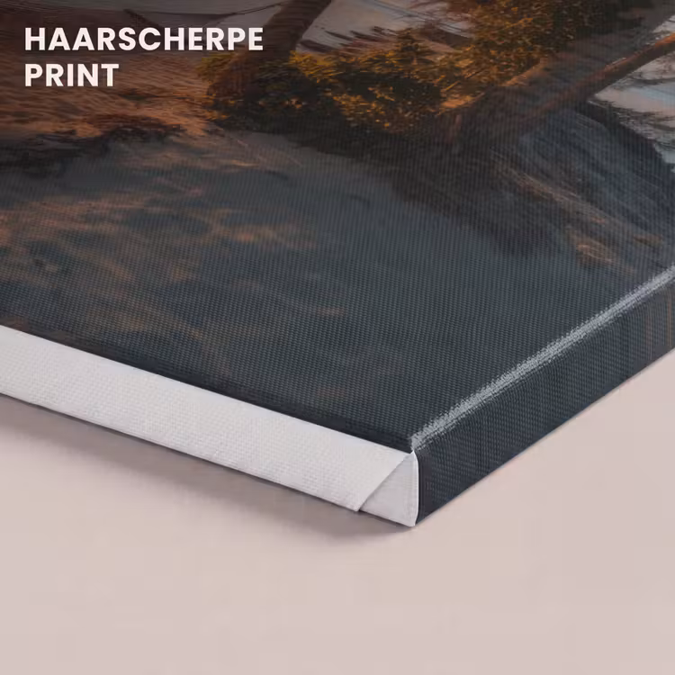 Canvas schilderij - Palmbomen - Hangmat - Strand - Zonsondergang — 5