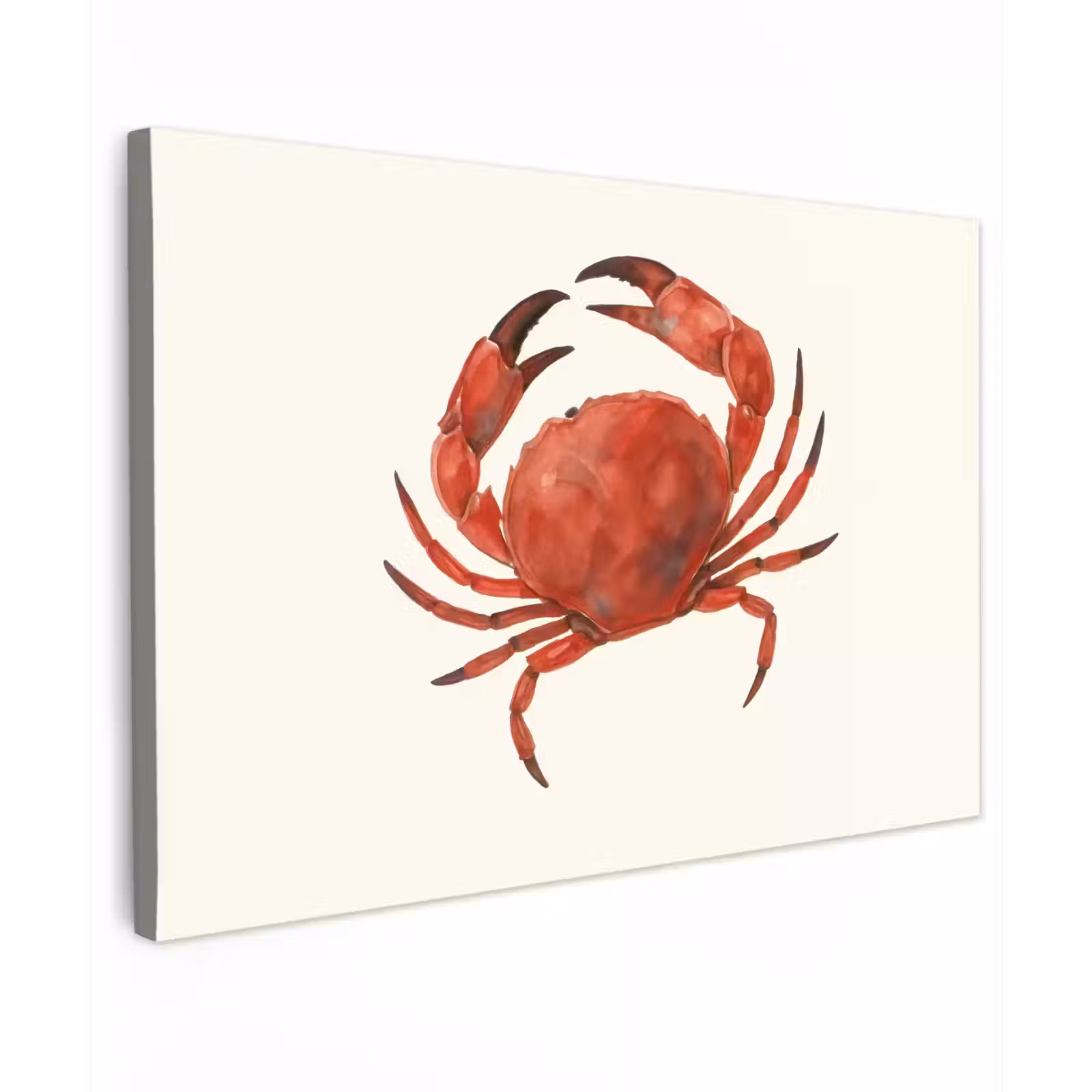Canvas schilderij - Krab - Felrood - Poten — 1