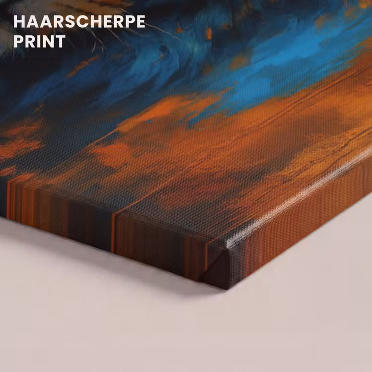 Canvas schilderij - Schilderij - Leeuwenkop - Oranje — 5