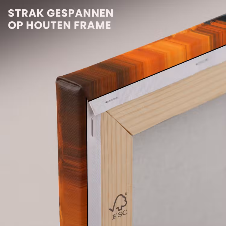 Canvas schilderij - Schilderij - Leeuwenkop - Oranje — 7
