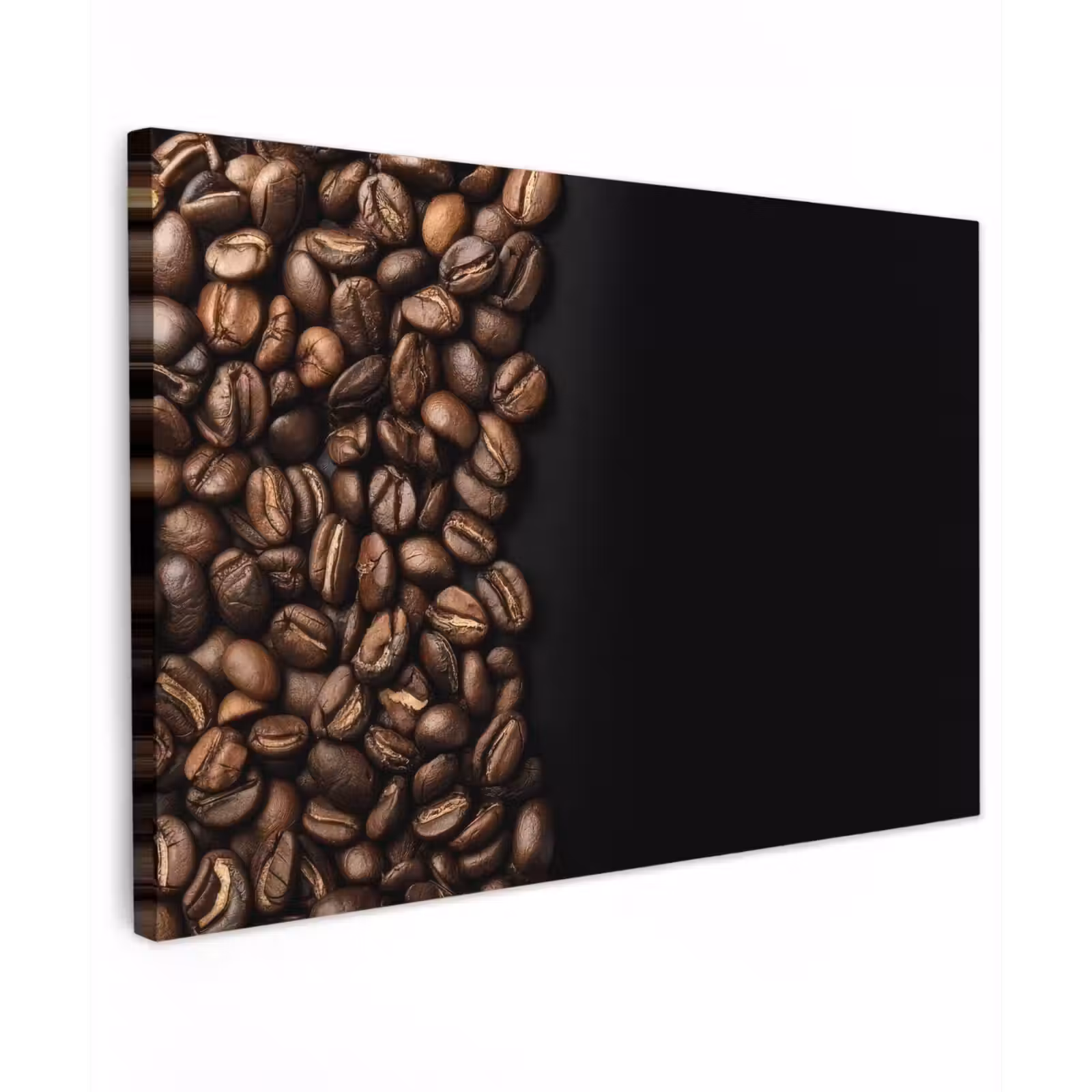 Canvas schilderij - Koffiebonen - Zwart - Eenvoudig — 1