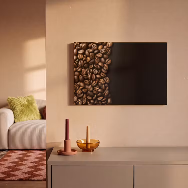 Canvas schilderij - Koffiebonen - Zwart - Eenvoudig — 2