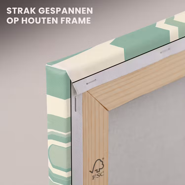 Canvas schilderij - Organische lijnen - Mintgroen - Marmer — 7