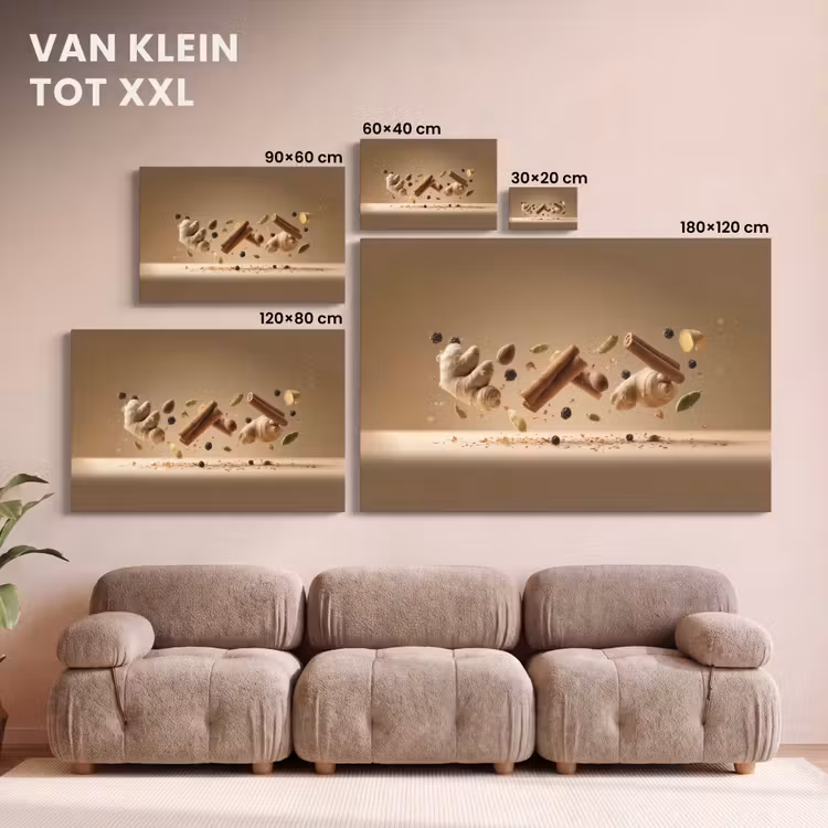 Canvas schilderij - Specerijen - Zweven dynamisch - Geurassociaties — 8