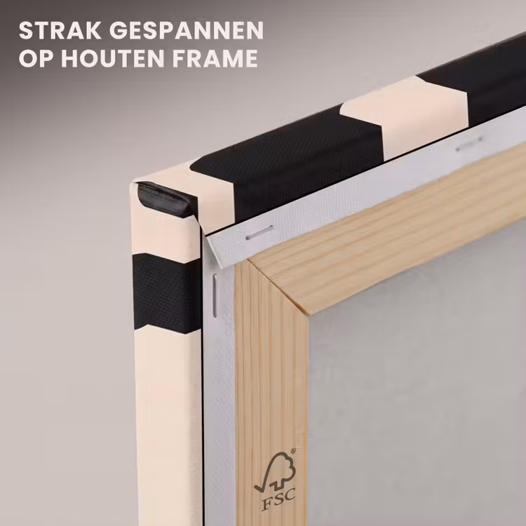Canvas schilderij - Vlekkenpatroon - Koe - Beige — 7
