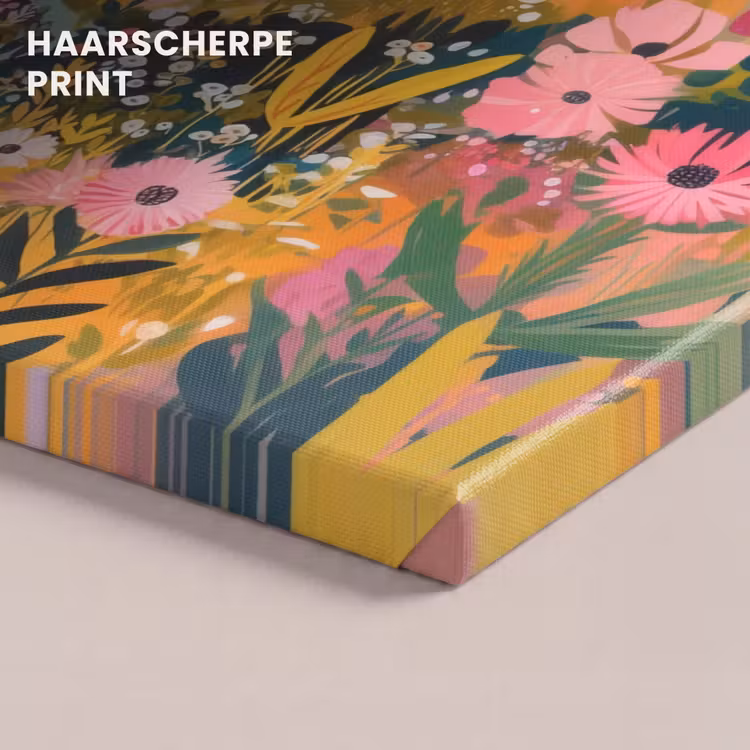 Canvas schilderij - Rivier - Diepte - Bloemen — 5