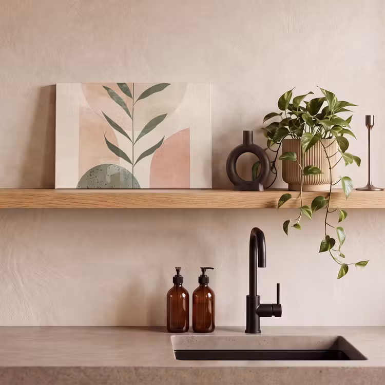 Canvas schilderij - Modern - Roze - Groen - Natuur - Aesthetic — 4