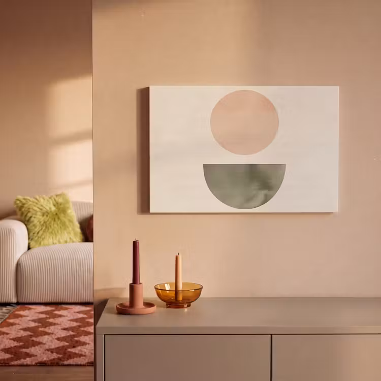 Canvas schilderij - Modern - Roze - Groen - Natuur - Geometrisch - Vormen — 2
