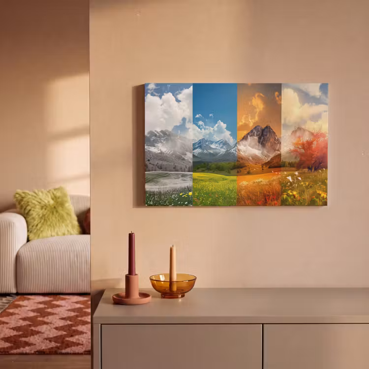 Canvas schilderij - Landschap - 4 seizoenen - Natuur - Winter - Lente - Zomer - Herfst — 2
