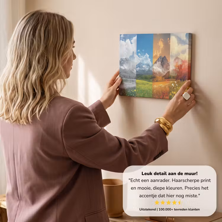 Canvas schilderij - Landschap - 4 seizoenen - Natuur - Winter - Lente - Zomer - Herfst — 3
