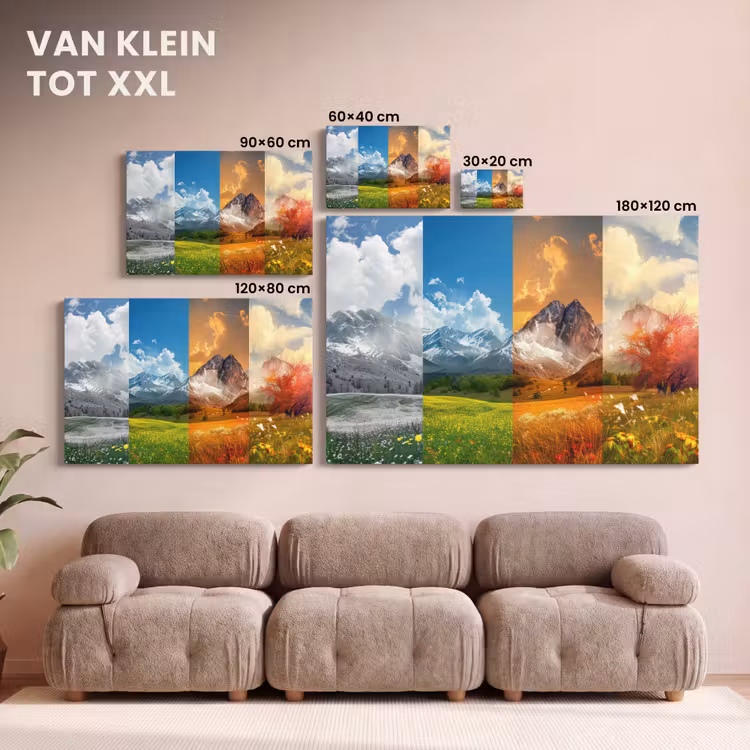 Canvas schilderij - Landschap - 4 seizoenen - Natuur - Winter - Lente - Zomer - Herfst — 7