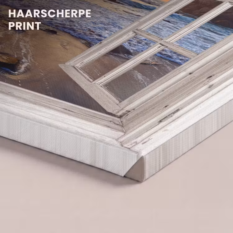 Canvas schilderij - Strand - Doorkijk - Zonsondergang - Landschap - Zee - Natuur — 5