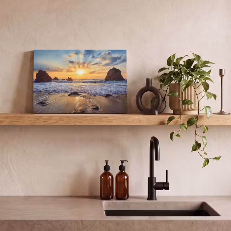 Canvas schilderij - Strand - Zonsondergang - Natuur - Zee - Landschap — 4