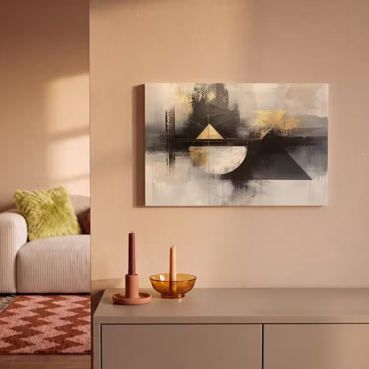Canvas schilderij - Kunst - Modern - Luxe - Goud - Zwart — 2