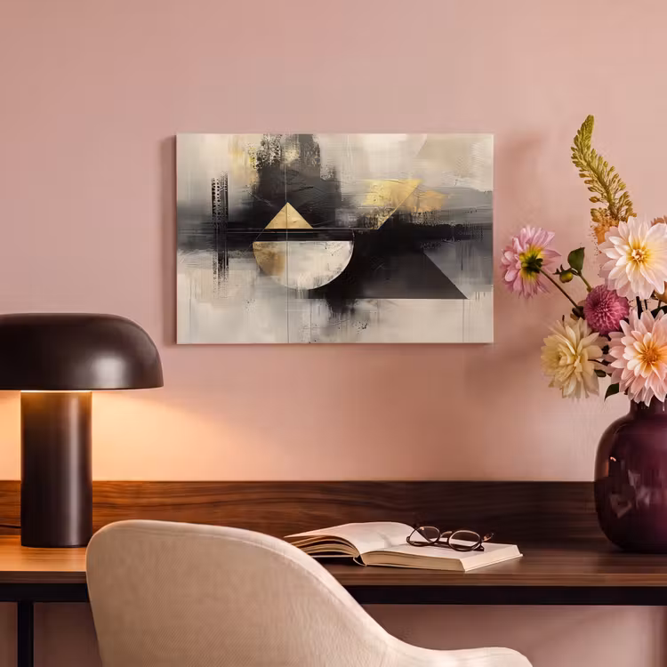 Canvas schilderij - Kunst - Modern - Luxe - Goud - Zwart — 6