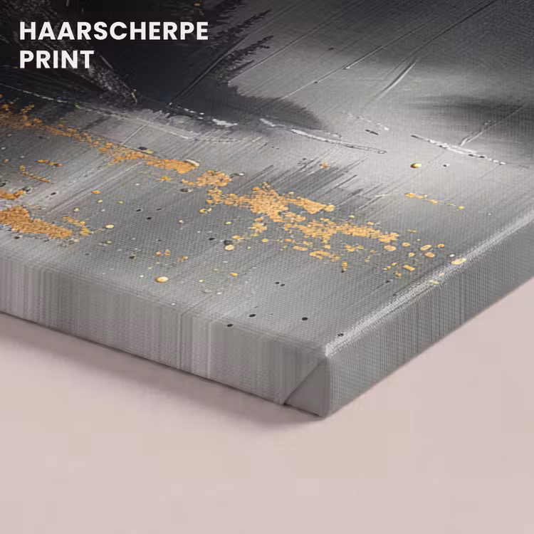 Canvas schilderij - Modern - Bos - Goud - Zwart - Natuur — 5