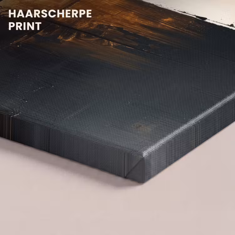 Canvas schilderij - Moderne kunst - Zwart - Goud - Luxe — 5