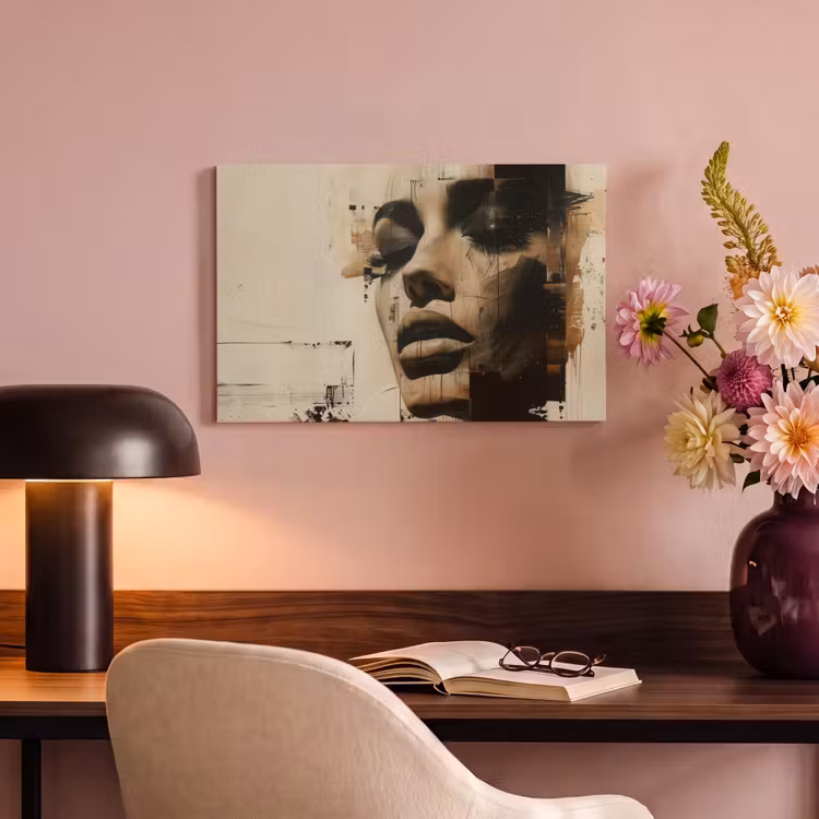 Canvas schilderij - Vrouw - Kunst - Modern - Beige — 6