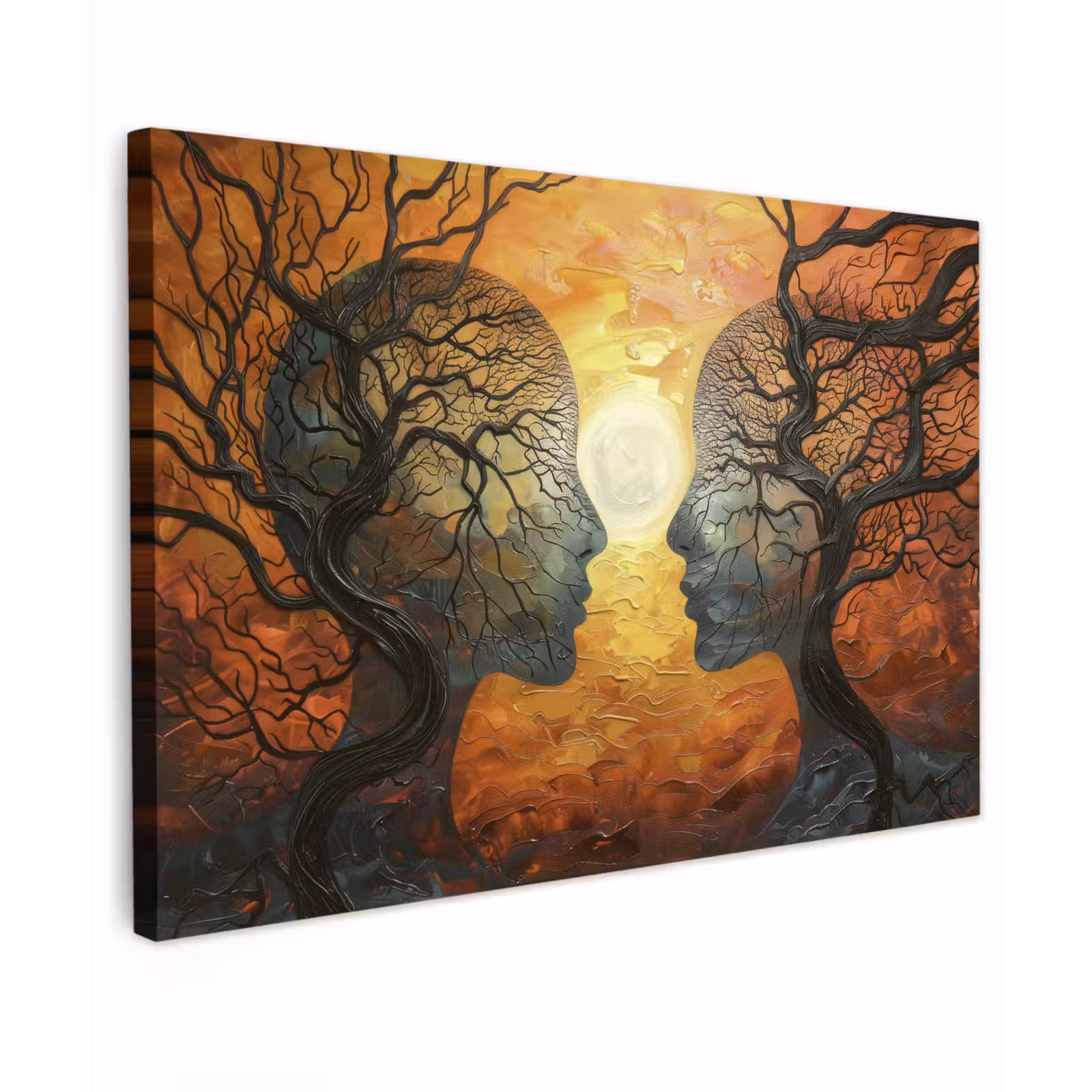 Canvas schilderij - Kunst - Mensen - Bomen - Abstract — 1